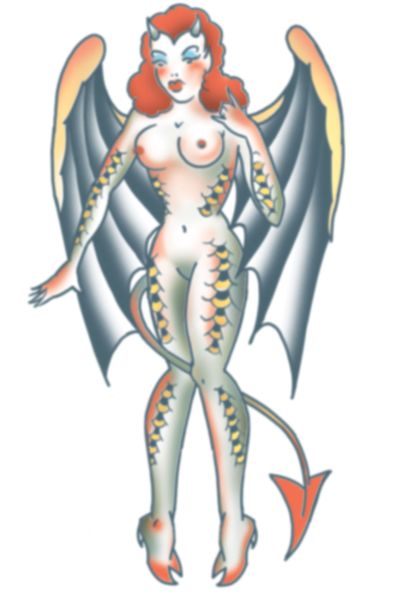 Pin Up Diable Tattoo