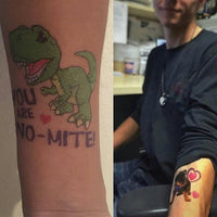 Dino-Mite Día De San Valentín Tarjeta De Tatuaje