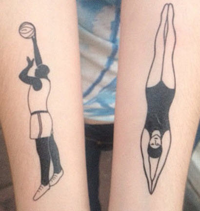 Diving Rowing Basketball - Lydia Leith (5 Tattoos)