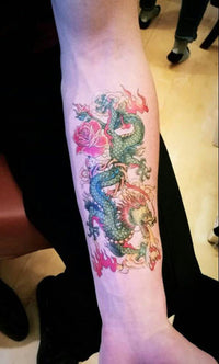 Dragon Of Passion Large Tattoo