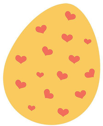 Hearts Easter Egg Tattoo