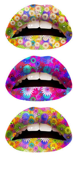 Electric Daisy Violent Lips (6 Lippen Tattoo Sets)