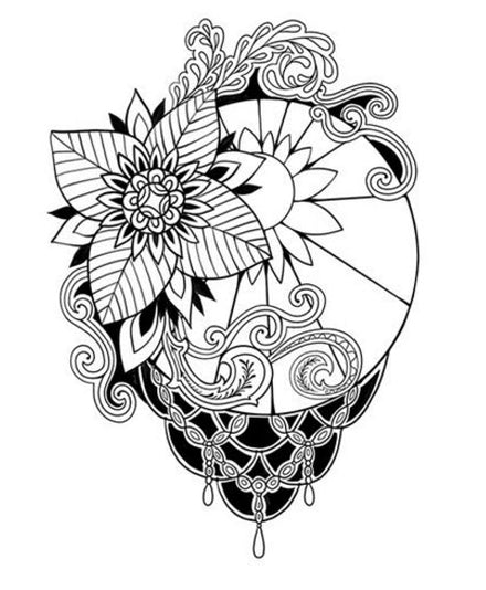 Elegant Black Flower Tattoo