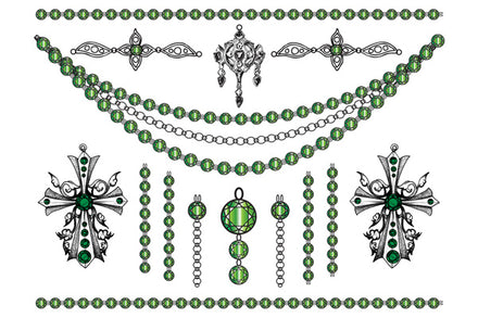 Smaragd Juwelen Tattoos