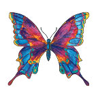 Ekstatische Schmetterling Glitter Tattoo
