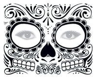 Tatuaje De La Máscara De La Cara De Los Muertos