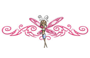 Cute Pink Fairy Tattoo