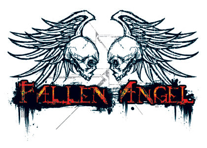 Fallen Angel Schädel Tattoo