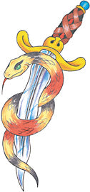 Poignard Serpent Fantastique Tattoo