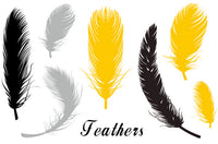 Feathers Metallic Tattoos
