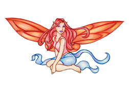 Fairy Orange Wings Tattoo