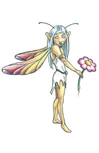 Fairy With Flower Tattoo