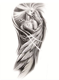 Female Angel Tattoo Sleeve