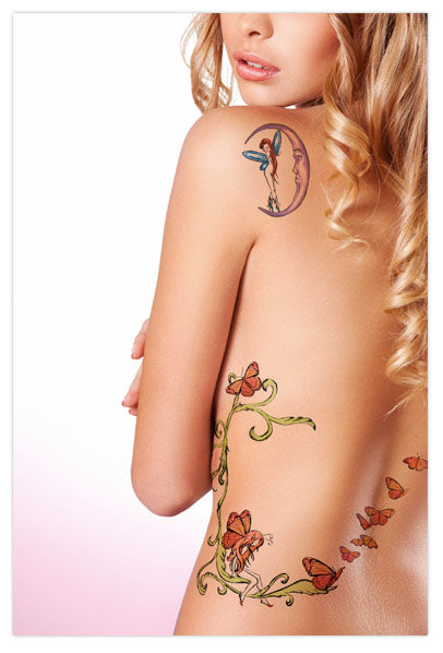 Pronkend Elfje met Vlinders - Skyn Demure Tattoos