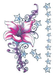 Flirty Star Flower Tattoos