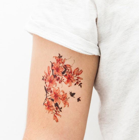 Flower Branch - Tattoonie (2 Tatouages)