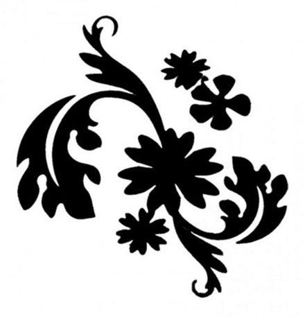 Blume Schablone Fär Tattoo-Spray