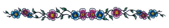 Purple Flowers Armband Tattoo