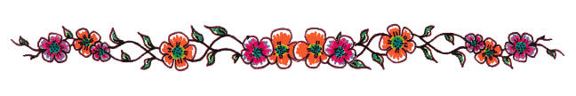 Orange Blumen Armband Tattoo