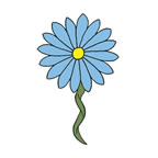 Flor Azul Simple