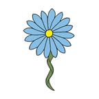 Simple Blue Flower