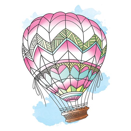 Großen Heißluftballon Tattoo