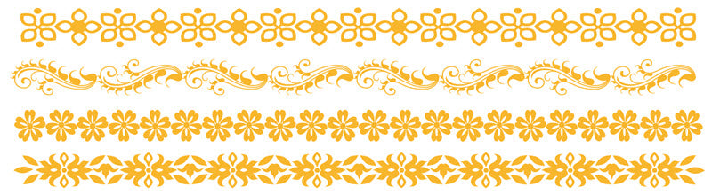 Foil Floral Bracelets Tattoos