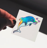 Forever Dolphin Love - Holographic Tattoonie
