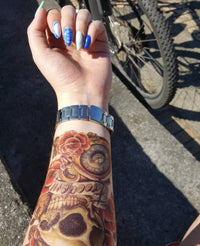 Tatuaggio Manica Teschio & Rose Freedom
