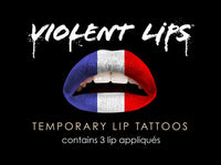French Flag Violent Lips (3 Lippen Tattoo Sets)
