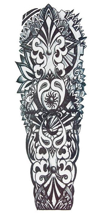 Full Sleeve Arm Tattoo Handmade Drawing - Tattoonie