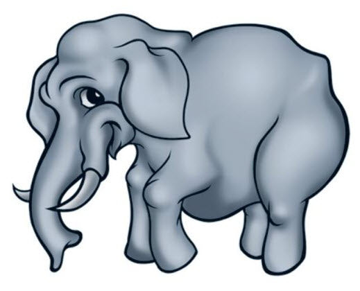 Tatuagem Pequena Engraçada Elefante