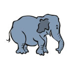 Tatuaggio Di Elefante Divertente