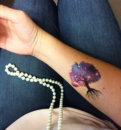 Arbre Galaxie Tattoo