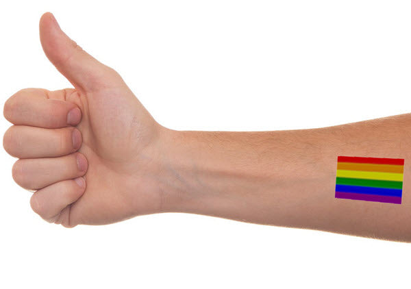 Tatuaje de la Bandera Del Arco Iris Del Orgullo Gay