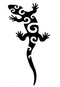 Gecko Stencil For Tattoo Spray
