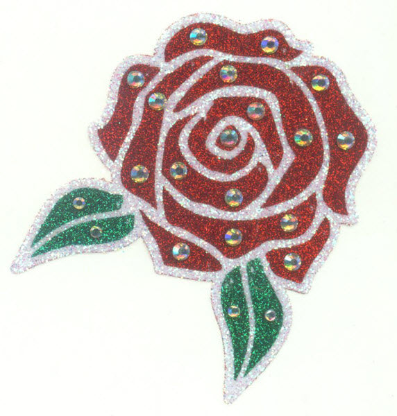 Rosa Gemma Sticker Gioiello Corpo Glitter