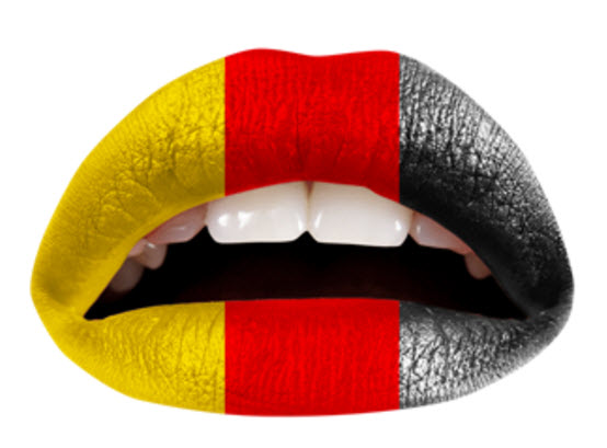 German Flag Violent Lips (3 Conjuntos Del Tatuaje Del Labio)