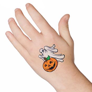 Ghost And Pumpkin Tattoo