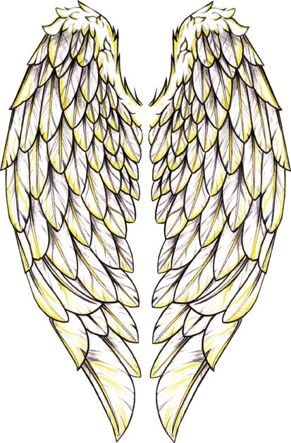 Reuze Engel Vleugels Tattoo