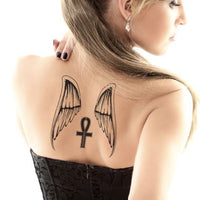 Giant Black Wings Tattoo