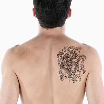 Giant Grey Dragon Tattoo