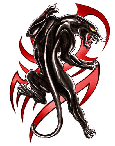 Tribal Panther Tattoo Designs, black background panther design HD phone  wallpaper | Pxfuel