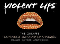 Giraffe Violent Lips (3 Sets Tattoos Lèvres)