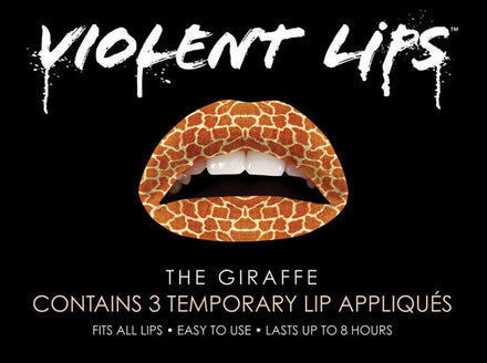 Giraffe Violent Lips (3 Conjuntos Del Tatuaje Del Labio)
