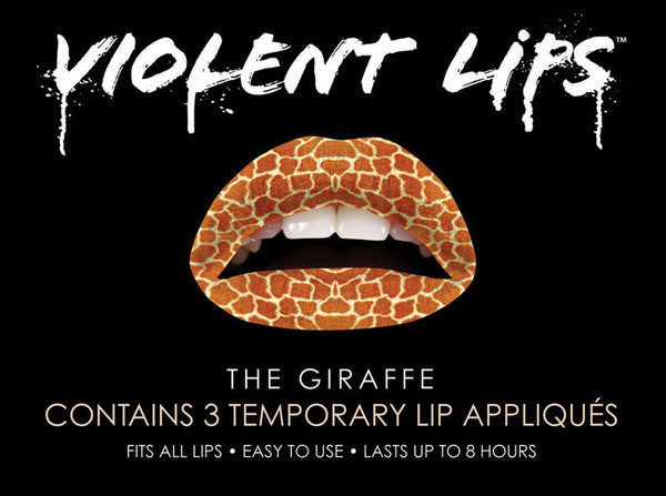 Giraffe Violent Lips (Conjunto de 3 Tatuagens Labiais)