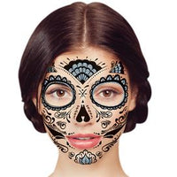 Tatuagem de Máscara Facial Negra Brilhante