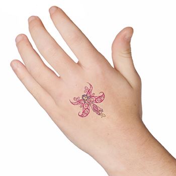 Glitter Pink Fairy Tattoo