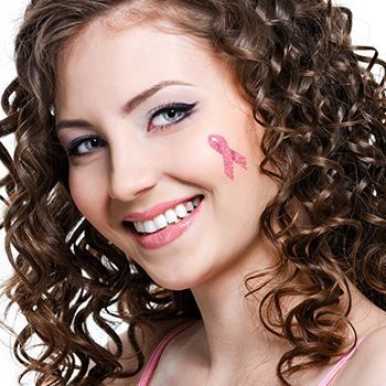 Glitter Pink Awareness Ribbon Tattoo