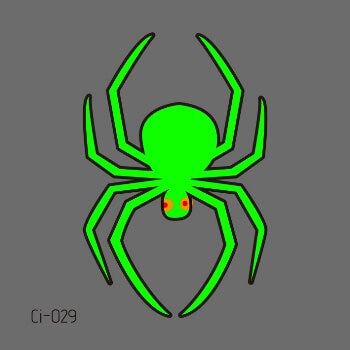 Faux tatouage d'Araignée phosphorescente Halloween